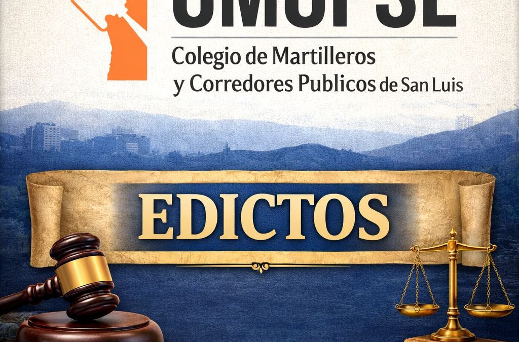 Edicto llamado a elecciones 2026 – Proceso eleccionario